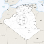 Vector map of Algeria political