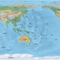 Vector Map World Robinson Asia-Australia | One Stop Map