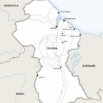 Map of Guyana political