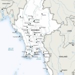 Map of Myanmar political