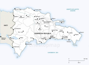 Vector Map of Dominican Republic Political | One Stop Map