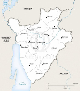 Free Vector Map of Burundi Outline | One Stop Map