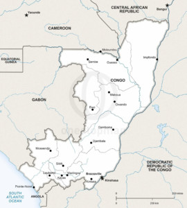 Free Vector Map of Congo Outline | One Stop Map