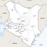 Map of Kenya political