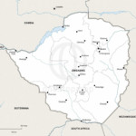 Vector map of Zimbabwe political