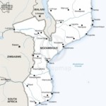Vector map of Mozambique political