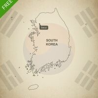 Vector Map of South Korea political | One Stop Map