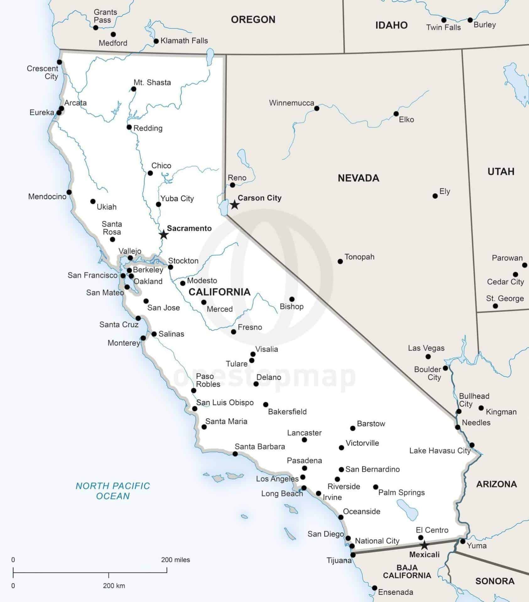 California Map Printable