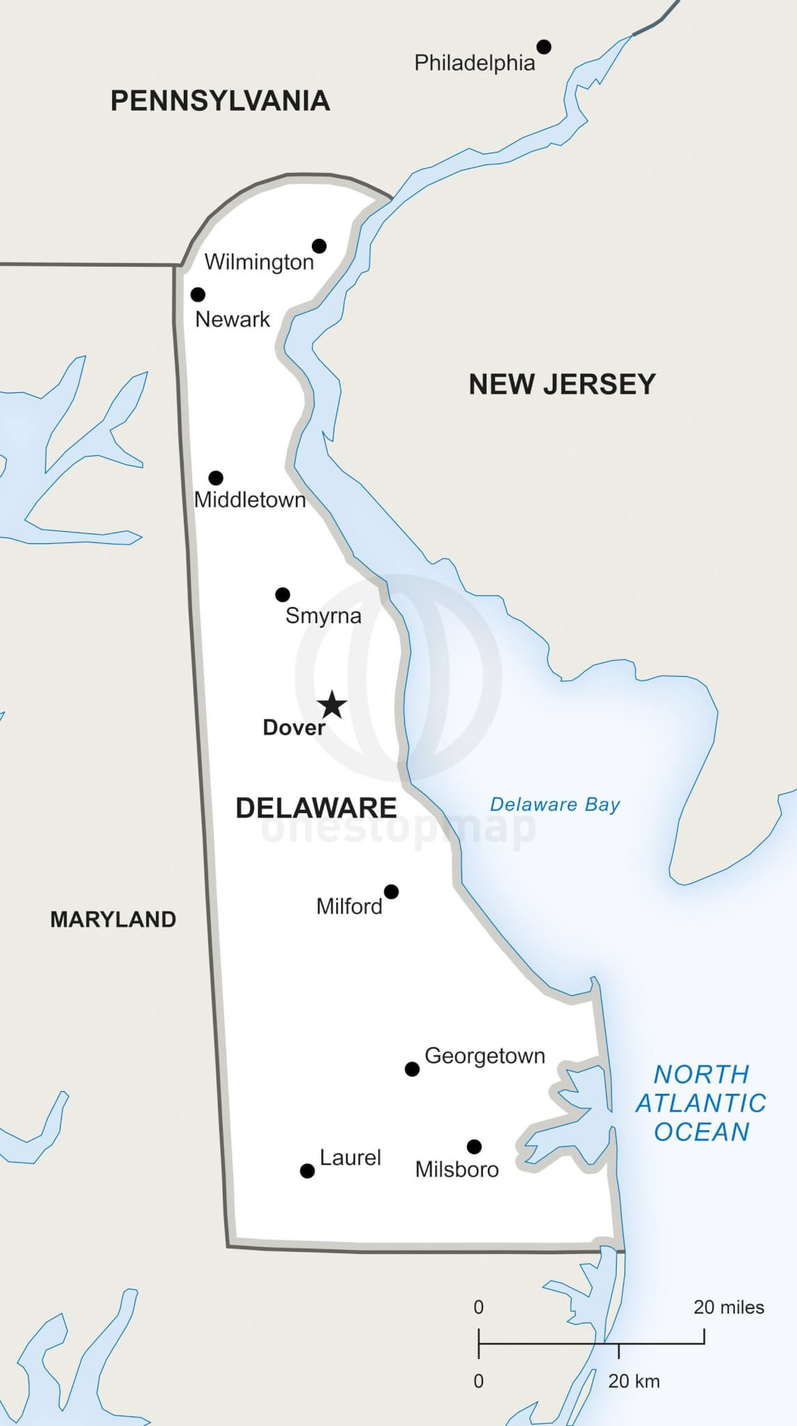 326 Map Delaware Political 