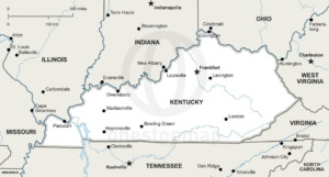 Vector Map of Kentucky political | One Stop Map