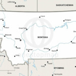 Vector map of Montana political