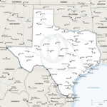 Vector map of Texas political