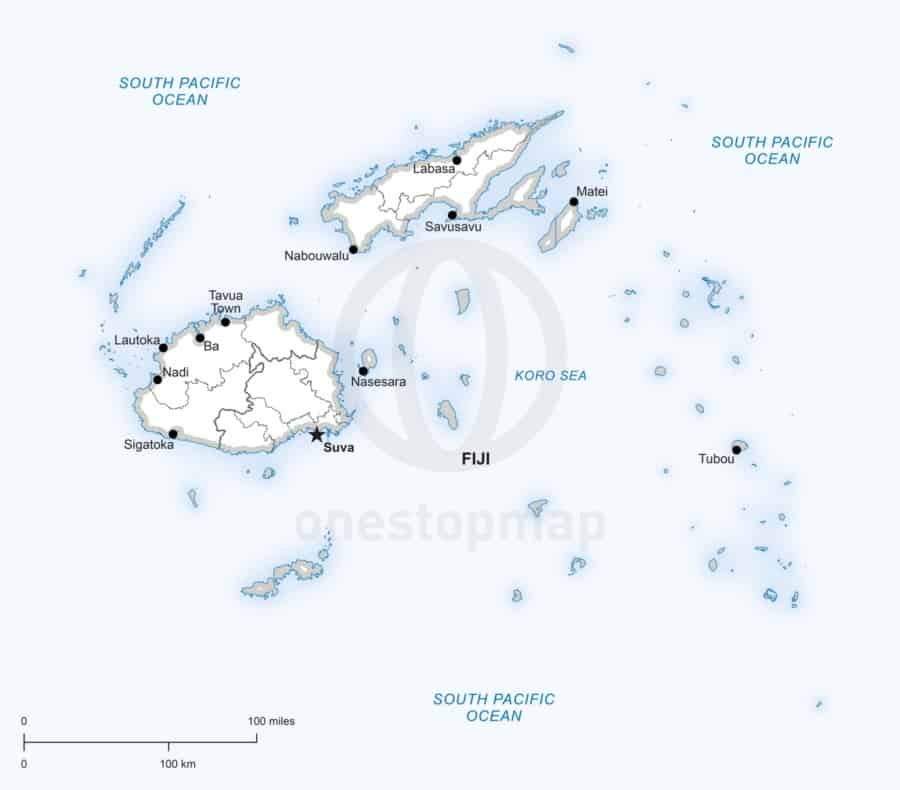 Vector Maps of Fiji | One Stop Map