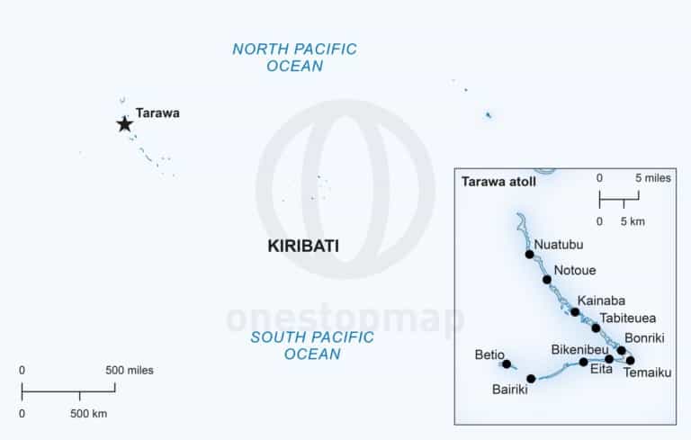 Vector map of Kiribati political