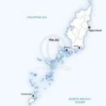 Vector map of Palau political