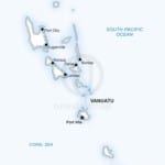 Vector map of Vanuatu political
