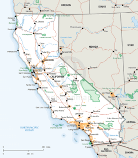 Free vector map of California outline | One Stop Map