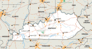 Vector Map of Kentucky political | One Stop Map