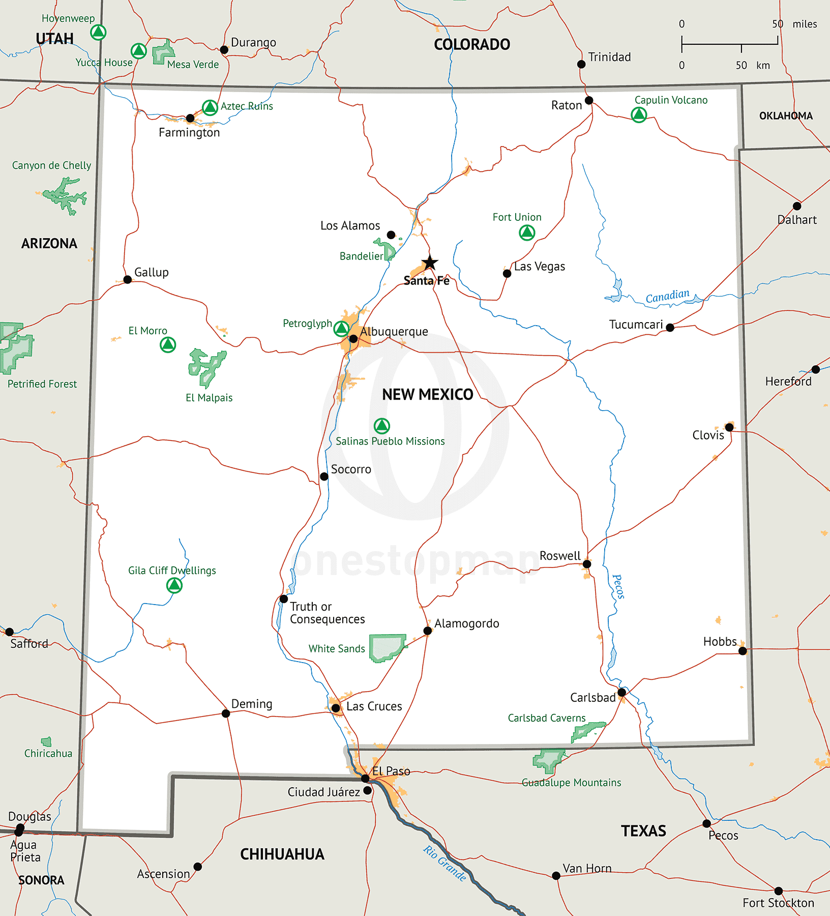 New Mexico Map Printable 0919