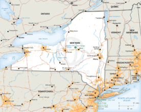 Vector Map of New York political | One Stop Map