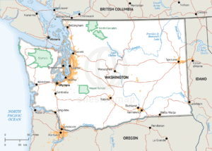 Free Vector Map Of Washington Outline 