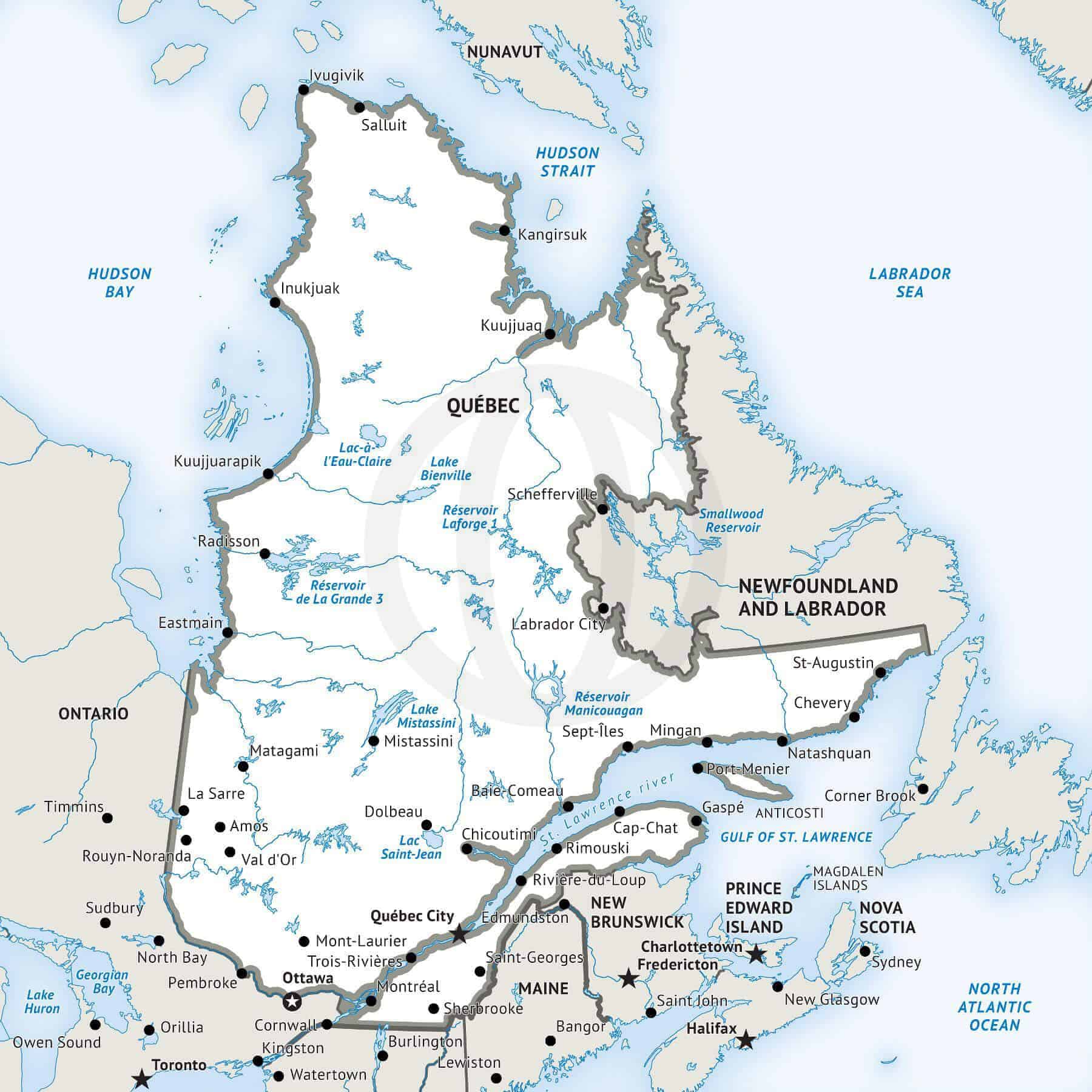 Map Of Quebec Defined