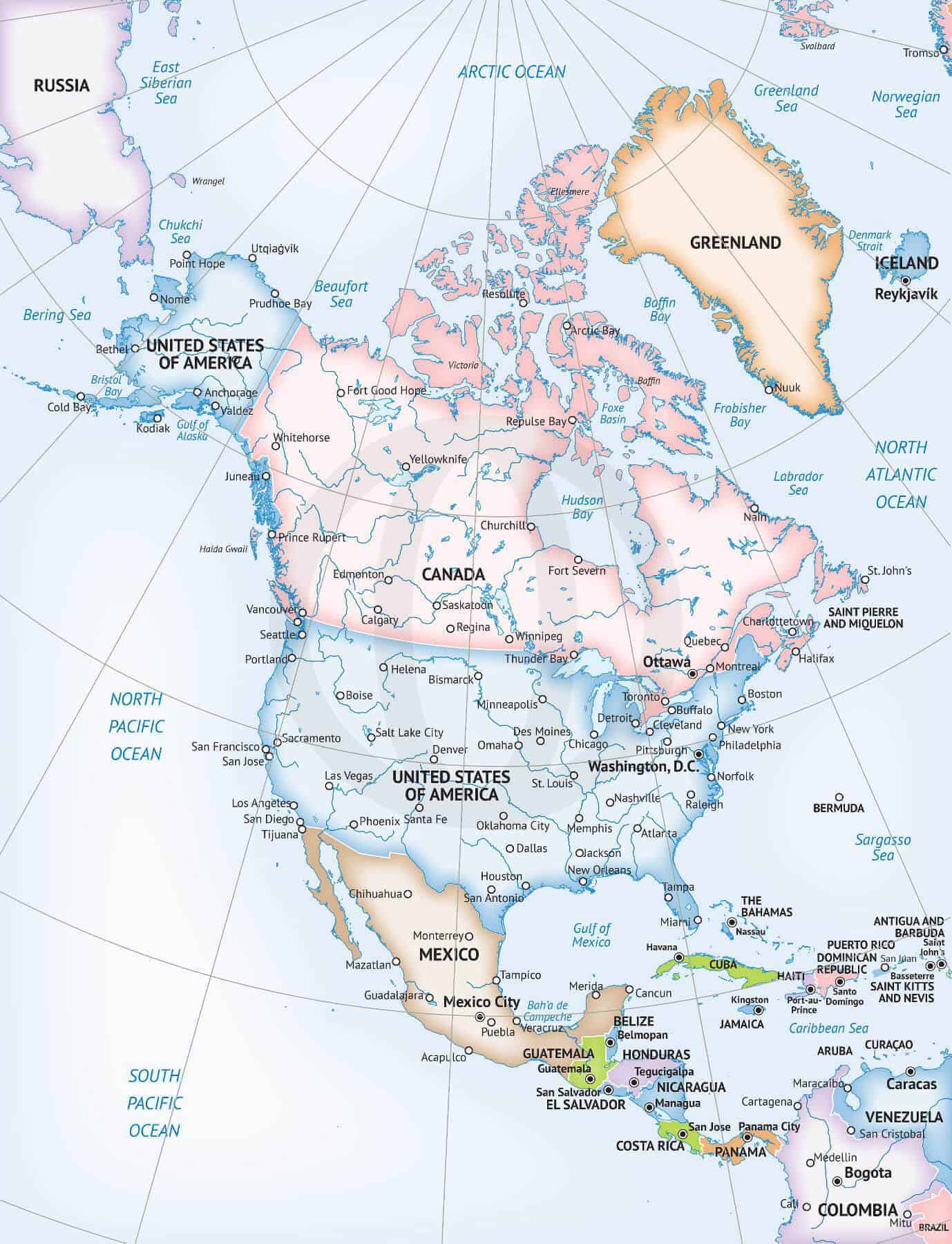 north-america-printable-map